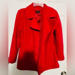 Women’s Red Pea Coat
